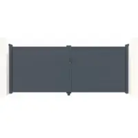 Casanoov Doppelflügeltor Aus Aluminium Eiger 400x160cm Grau
