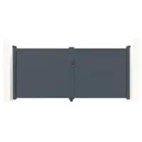 Casanoov Doppelflügeltor Aus Aluminium Eiger 350x160cm Grau