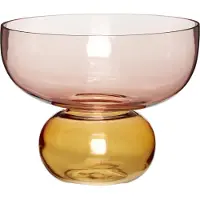 Hubsch Show Vase Amber/Rose - , Show, Pink / Rosé, für Wohnzimmer, Glas