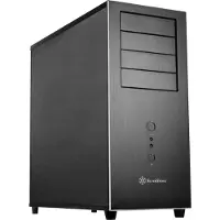 Silverstone TJ04-E, Midi Tower, PC, Schwarz, Silber, ATX, CEB, micro ATX, Aluminium, Stahl, 16,8 cm