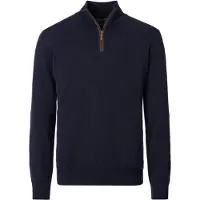 Casa Moda Halfzip Pullover Solid Navy