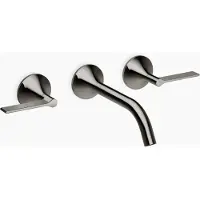 Dornbracht VAIA Waschtisch-Wandbatterie ohne Ablaufgarnitur, Hebelgriff, Ausladung 190mm, 36712819-19, Farbe: Dark Chrome