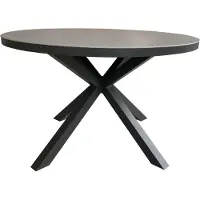 Mr. Deko Tisch Almeria 120cm rund light grey Aluminium