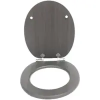 SINOBATH WC-Sitz mit Absenkautomatik Softclose Variabel Scharniere MDF-Material Für Fast Alle Toilettenbecken 43,5 x 37,8 x 5 cm W062