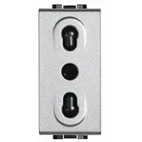 Legrand NT4180-EU Living Light Steckdose in italienischer Norm, 1-modulig, Farbe: Tech NT4180EU