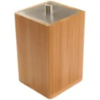 Bagnoxx Wattepad Aufbewahrung Viereckig 7,6 x 7,6 x 11cm Bambus Braun