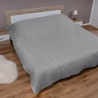 Bestlivings Tagesdecke ( Grau ) 220x240 cm mit wattierter Zwischenlage, Bettüberwurf - Überwurfdecke, Sommerdecke gesteppt - Steppdecke, Wendedecke