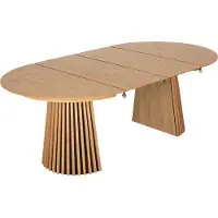 Mr. Deko Esstisch Oria Natur Oak oval 120/210 x 120 cm -