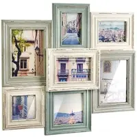 Kobolo Bilderrahmen Collage Holz VINTAGE Pastell 7 Bilder 54x49 cm