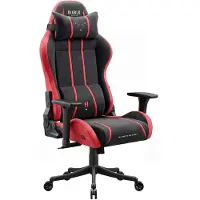Diablo Chairs X-One 2.0 Gaming Stuhl aus Stoff, ergonomischer Bürostuhl, Drehstuhl Schwarz und Rot Small