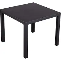 Mr. Deko Gartentisch Tarifa - 90 x 90 cm - gesinterter Stein dunkelgrau