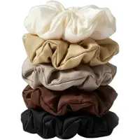 Yuaia Haircare Bløde Satin Hårelastikker Coffee 5 stk.