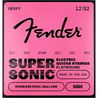 Fender SuperSonic 50H Gitarrensaiten flachumwickelt aus Edelstahl mit Kugelenden Saitenstärke .012–.052