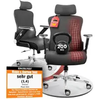 CLOUVOU PowerSeat Bürostuhl Ergonomisch Schreibtischstuhl Höhenverstellbar, 5D-Armlehne, 3D-Kopfstütze, bis 200kg Belastung [Nr.1 in Stabilität]