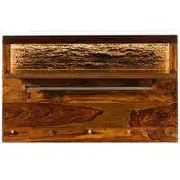 MASSIVMOEBEL24.DE Wandgarderobe Sheesham 100x35x60 walnuss gewachst TORONTO LUX #276