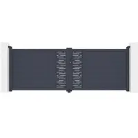 Casanoov Flügeltor Arlberg 350x120cm Graues Aluminium