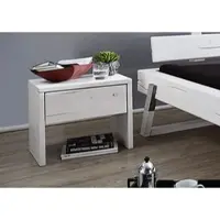 MASSIVMOEBEL24.DE Nachttisch Fichte 50x33x45 weiß lackiert VANCOUVER #700