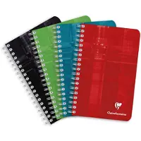 Clairefontaine 5x Notizbuch mit Doppelspirale 11x17cm, 90 Blatt 90g, kariert - Sortiert 8602C