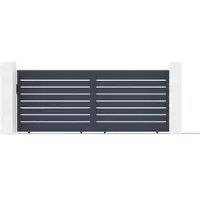 Casanoov Schiebetor Aus Aluminium Vogel 400x160cm Grau