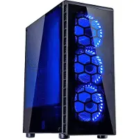 Inter-Tech CXC2, Tower-Gehäuse, (Front aus Tempered Glass, Seitenteil