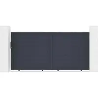 Casanoov Schiebetor Eiger 300x140cm & Gartentür Eiger 100x140cm Aluminium Grau