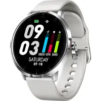 Emporia Watch Basic Smartwatch: Schlaf-, Herzfrequenz-, Sauerstoff- & Blutdruckmessung, Schrittzähler, Wettervorhersage, für Damen & Herren