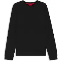 HUGO für Herren. 50532022 Austin Pyjama-Oberteil schwarz (S), Heimtextilien, Baumwolle, Langarm