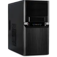 Inter-Tech TM-515, Micro Tower, PC, Schwarz, micro ATX, Metall, 36 cm