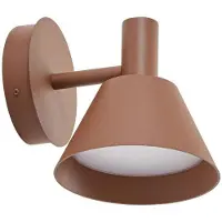 LUCANDE Tabena LED-Außenwandleuchte, braun, IP44, CCT - , Tabena, Braun / Rost, Aluminium, Modern