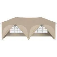 vidaXL Pop-up Partyzelt 575 x 288 x 245 cm Creme Oxford-Stoff