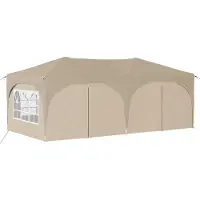 vidaXL Pop-up Partyzelt 575 x 288 x 245 cm Creme Oxford-Stoff