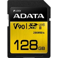 ADATA Premier ONE V90, 128 GB, SDXC, Klasse 10, UHS-II, 290 MB/s, 260 MB/s