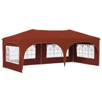 vidaXL Pop-up Partyzelt 575 x 288 x 245 cm Terrakotta Oxford-Stoff