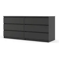 Ebuy24 Nada Kommode 6 Schubladen mattschwarz.
