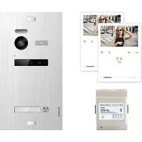 Balter EVO Unterputz Silber 2-Draht 2x 4.3" Quick Video Türsprechanlage Set & EVO-DL 1 Familienhaus