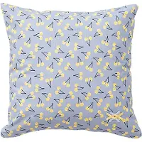 Benetton - Kissen 40X40Cm 144Tc 100 % blaue Baumwolle mit gelben Kirschenfrüchten