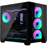 RAIJINTEK PAEAN C7, Midi Tower, PC, Schwarz, ATX, micro ATX, Mini-ITX, SPCC, Gehärtetes Glas, Gaming