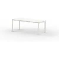Vermobil Extia Garten Esstisch ausziehbar Mattweiß 140/200x80 cm