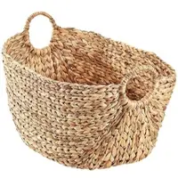Kobolo Aufbewahrungskorb Wäschekorb Korb Wasserhyazinthe 51x30x36 cm