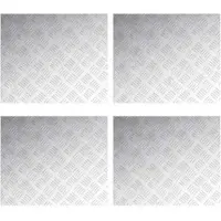 vidaXL Treppe Tritt 4 stk. 60 x 50 cm Silber Aluminium Rechtwinklig