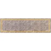 vidaXL Teppichläufer MARSA Grau 100 x 350 cm Polyester und PVC