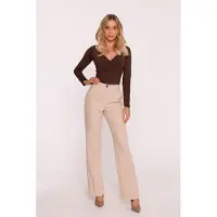 Stylove Elegante Hosen für Frauen Mosesek S418 beige XL