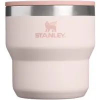 Stanley The Stay Hot Stacking Camp Cup 10oz, Rose Quartz 10-12078-0037 stapelbarer Thermobecher mit Deckel, 300 ml