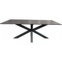 Bene Tisch Almeria 200x90cm light grey Aluminium