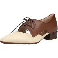 Hispanitas für Damen. BHV264628 Azucena Schuhe beige (39), Leder, Braun, 1 bis 3 cm, Schnürsenkel, Lässig, Party, Klassisch