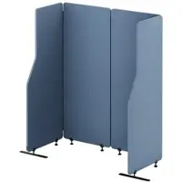 DELUKE Akustik-Trennwand mit Schalldämmung PEOLT 145x240x1,8cm Blau Stellwand Büro Raumteiler Office-Akustikwand Sichtschutz freistehend