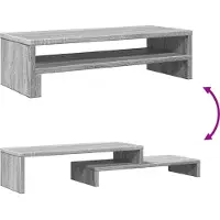 vidaXL Monitorständer Grau Sonoma 54x22x15 cm Holzwerkstoff