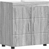 vidaXL Badezimmermöbel-Set TULUM 2 stk. Graues Sonoma 60 x 34 x 63 cm