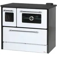 SimgeSoba Küchenofen Holzherd 701-G Omega weiß, rechte Version - 9,18 kW