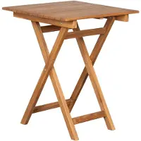 Mr. Deko Kleiner Gartentisch Porton Teak 60x60 cm klappbar naturbelassen, Terasse und Balkon